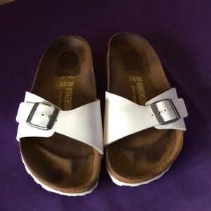 White Sandals Birkenstocks